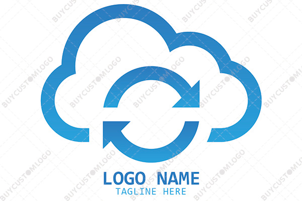 cloud and circling arrows logo