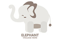 cute elephant fence logo