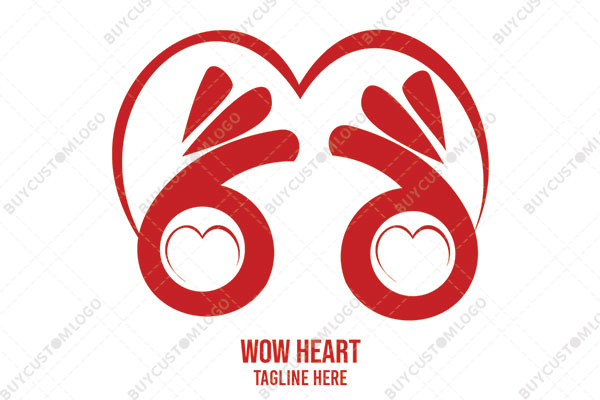 OK hand gesture heart logo