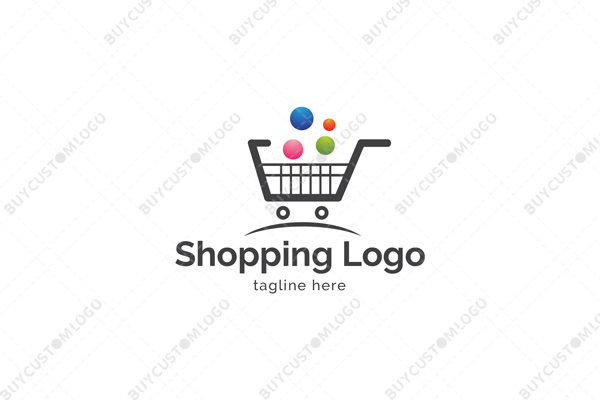 angry shopping cart with bubbles logo