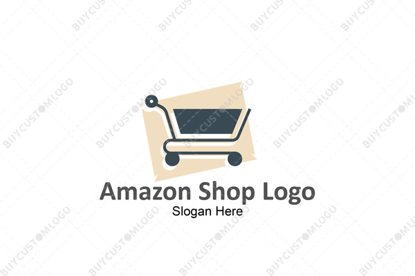 abstract wall and shopping cart logo