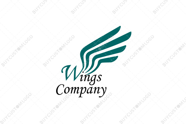 passive soaring wings w letter logo