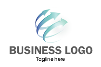 globe arrow business logo