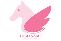 the pink baby pegasus logo
