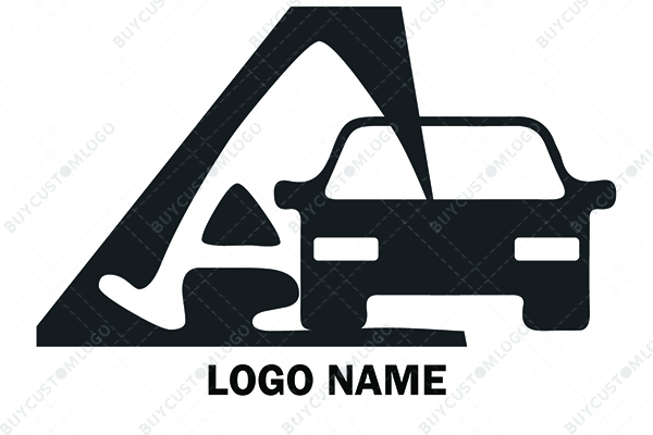 a letter black and white car logo