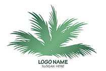 coconut tree crown cannabis logo