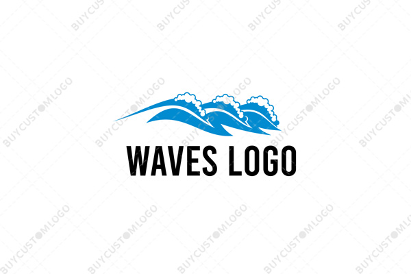 leaves waves and clouds logo