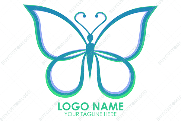 the lovely sketched butterfly logo