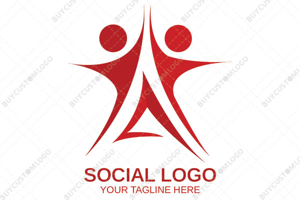 the dancing joyous couple logo