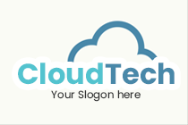 cloud tech linework cloud minimal logo