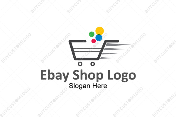 saucepan shopping cart bubbles logo
