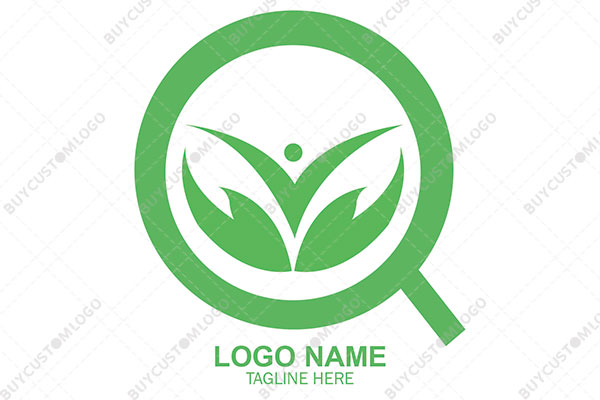 abstract hands and letter q logo