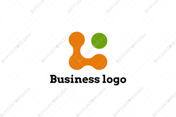 letter l abstract person sharing icon logo