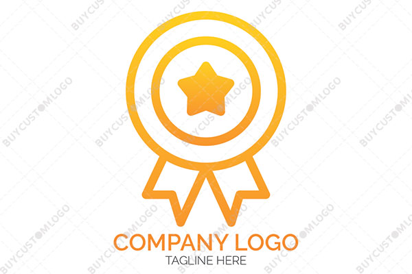 abstract badge with star logo