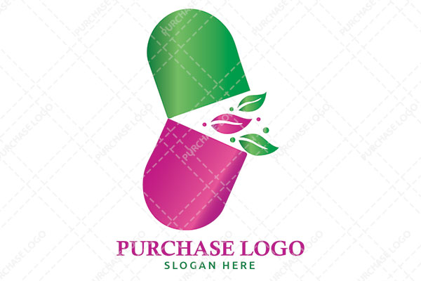 A Pill within it Herbal Leaves Logo