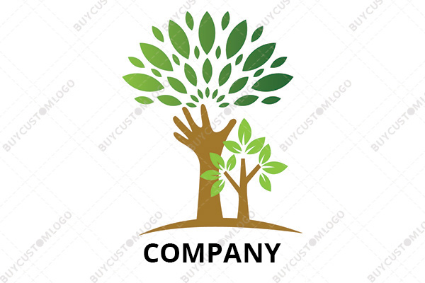 hand and trees logo