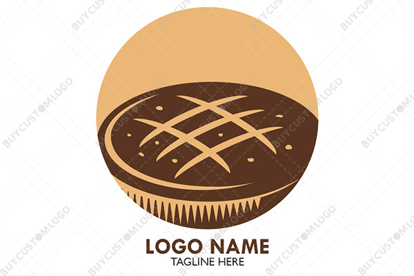 striped chocolate cookie logo