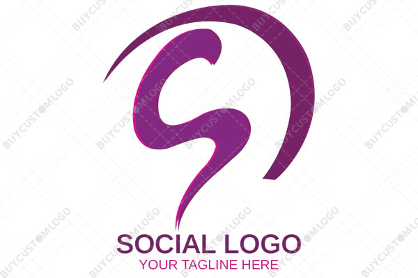 letters s and c pink and purple logo