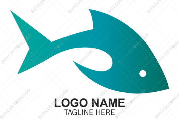 teal helicopter fish logo