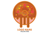 creamy donuts with sprinkles logo