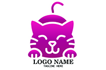 the playful and happy kitten logo