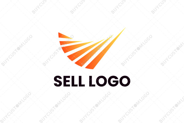 abstract fiery feather logo