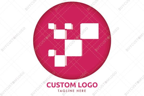 abstract gallery in a circle logo