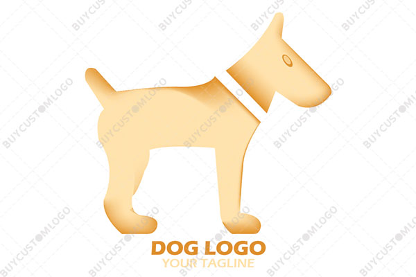 golden gradient bull terrier logo