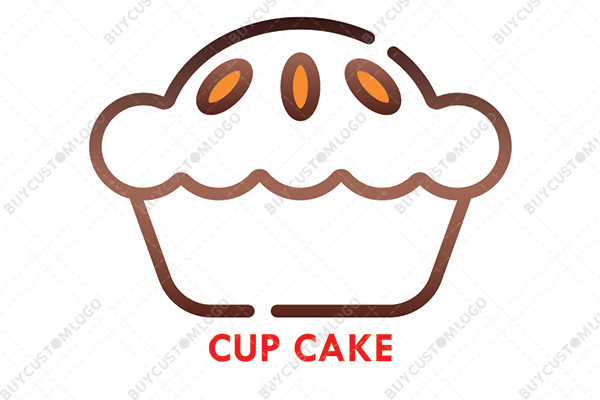 chocolate almond cupcake logo