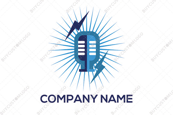 electric current microphone logo