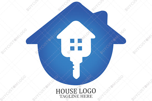 cuckoo clock style house with key logo