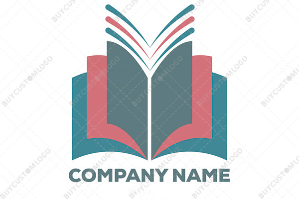 open book versatile colour logo