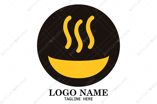 coffee cup with aroma happy mascot logo