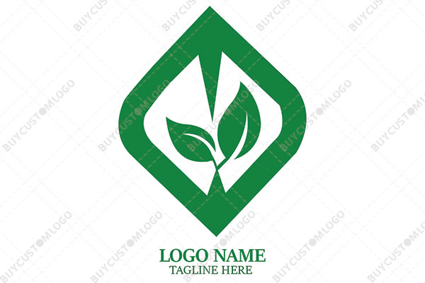 abstract and natural leaves logo