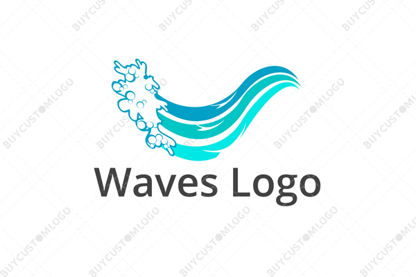 sea foams water waves logo