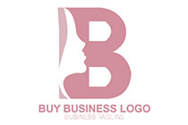 letter b with beauty face logo