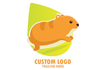 hamster in liquid drop logo