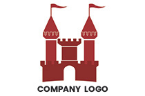 minimal symmetric castle logo