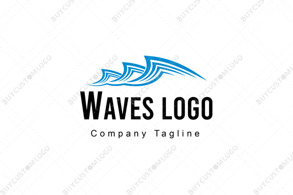 water waves camp tent logo