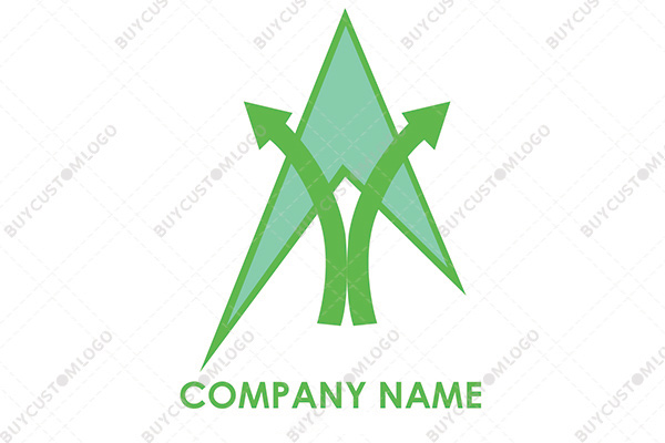 modified arrowhead with growth arrows logo