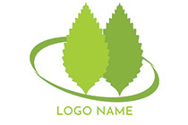 minimalistic pointy leaves logo