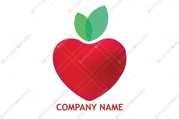 shiny heart apple logo
