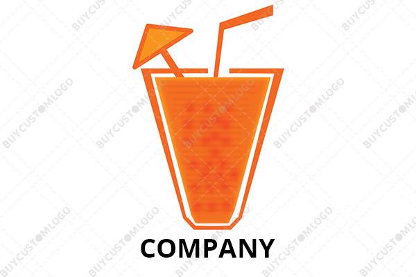glass of orange juice logo