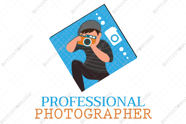 Young and energetic professional photographer