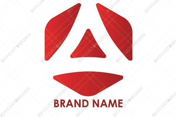 the dancing circular triangles logo