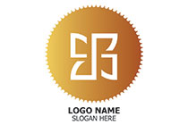 modern badge seal flower logo