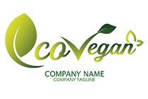 eco vegan natural logo
