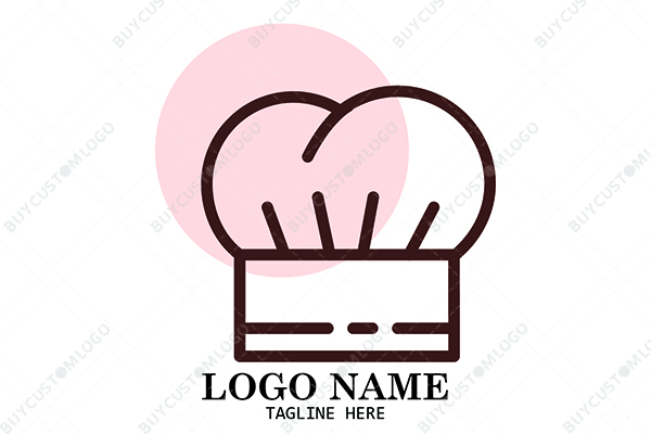 pink sun and chef hat logo