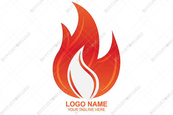 dancing fire flames logo