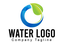 gradient water ring and leaf seal logo